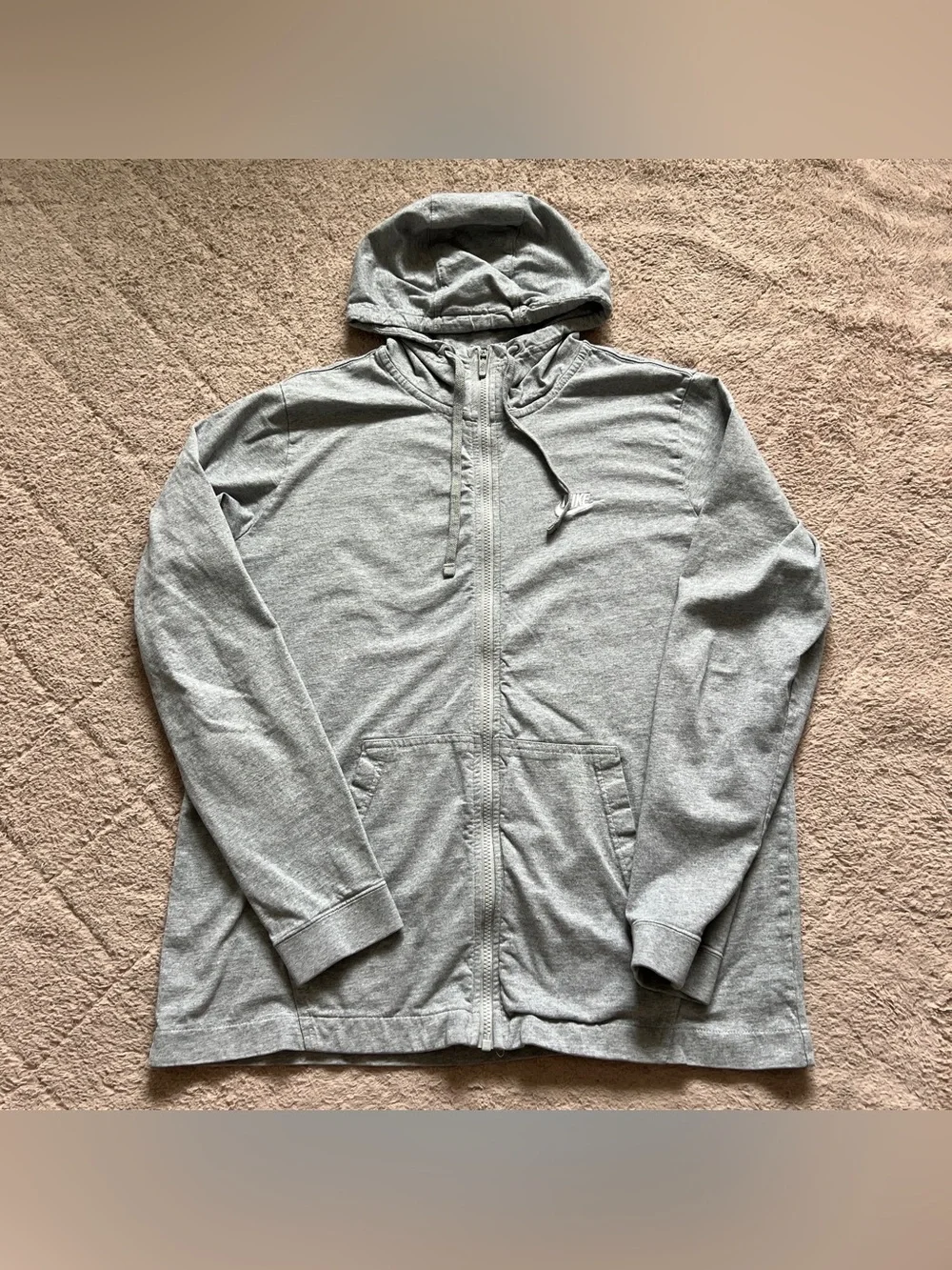 Nike Full Zip Hoodie Sporty Athleisure Outdoor Hiking Gym Running Unisex Sz XL